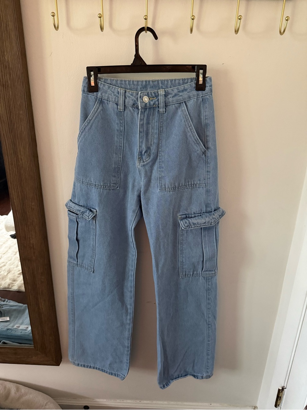 Amazon Women’s Boyfriend Cargo Jeans - Light Blue